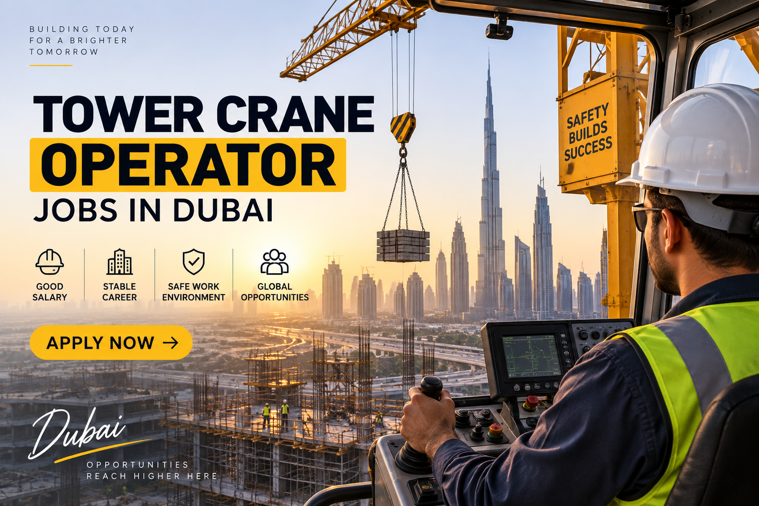 Tower Crane Operator Jobs in Dubai 2026 – Salary, Requirements, Duties & How to Apply