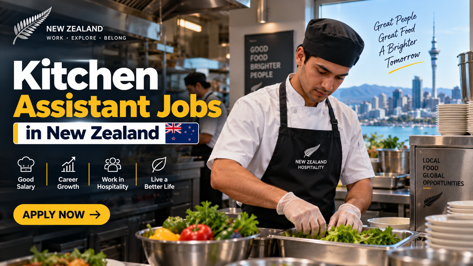 Kitchen Assistant Jobs in New Zealand 2026 – Salary, Requirements, Visa & How to Apply