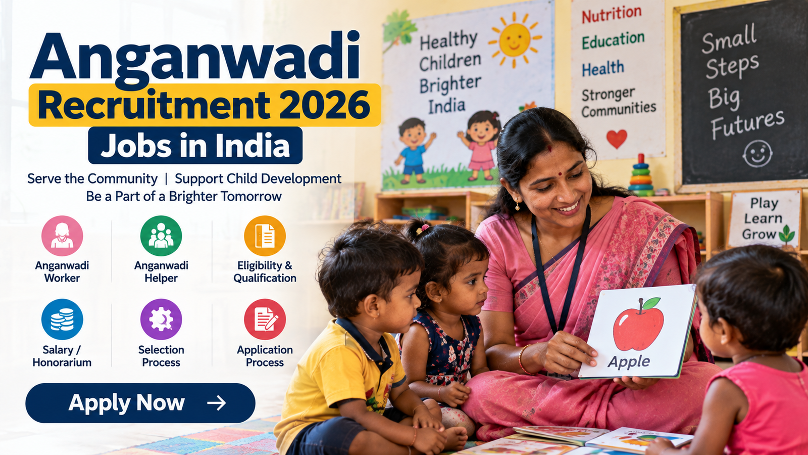 Anganwadi Jobs in India 2026 – Eligibility, Salary, Selection Process & How to Apply