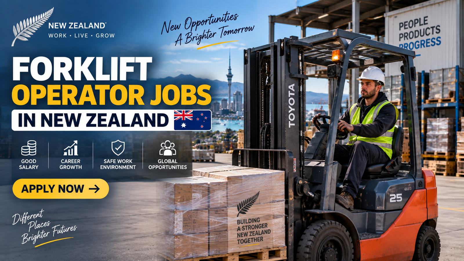 Forklift Operator Jobs in New Zealand 2026 – Salary, Requirements, Visa, Duties & How to Apply